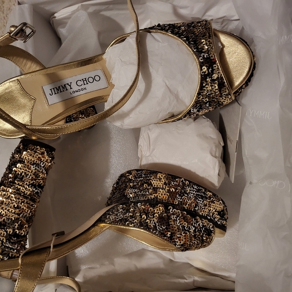 Authentic Jimmy choo sequin heels - Picture 3 of 4
